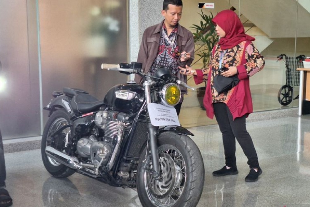 Motor Gede Hasil Rampasan dari Rafael Alun Dipamerkan KPK di Gedung Merah Putih