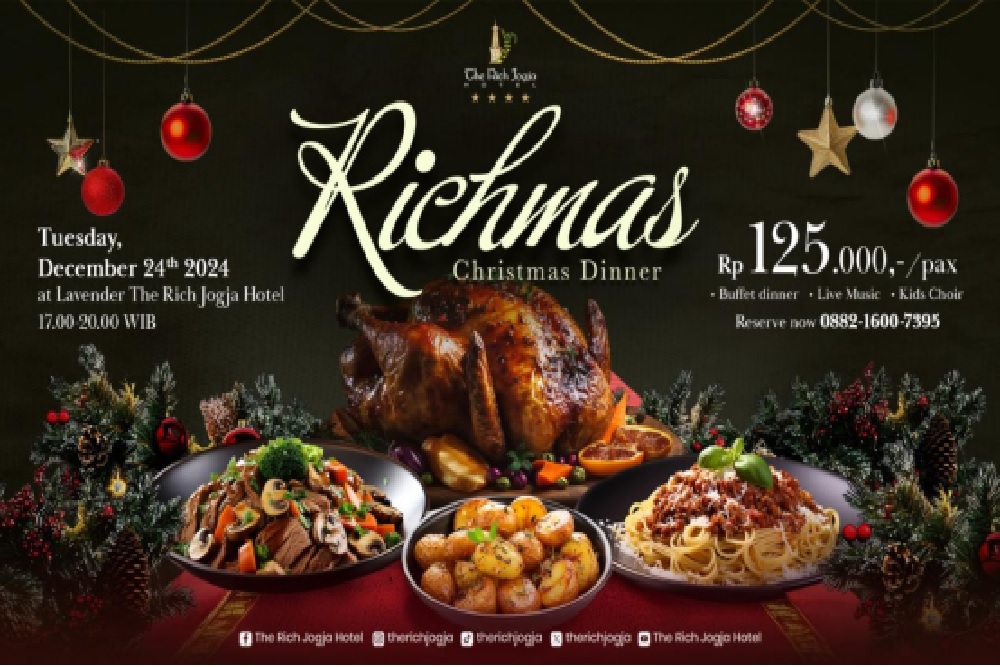 Rayakan Musim Liburan di The Rich Jogja Hotel dengan Richmas: Christmas Dinner