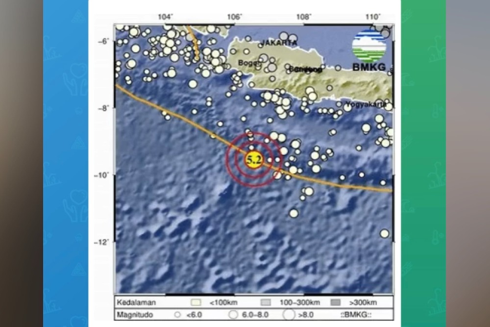 Gempa Magnitudo 5,2 Guncang Sukabumi