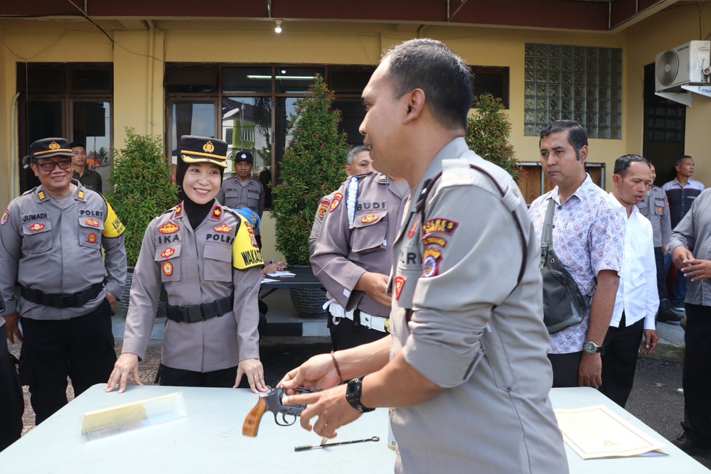 Cegah Penyalahgunaan, Polres Bantul Gelar Pemeriksaan Senpi