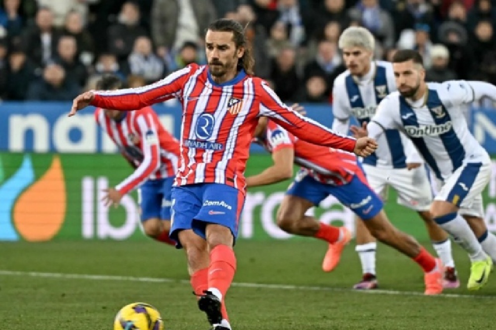 Atletico Madrid Takluk dari Leganes dengan Skor Tipis 0-1, Antoine Griezmann Gagal Eksekusi Penalti