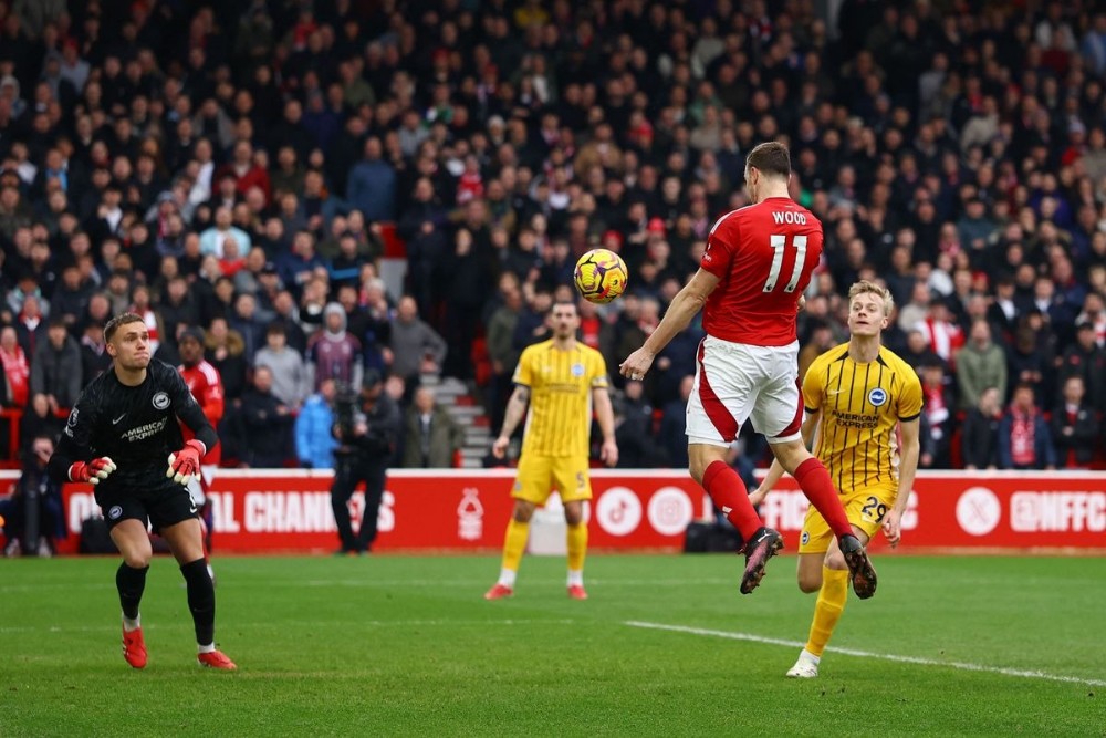 Hasil Liga Inggris Nottm Forest vs Brighton: Skor 7-0, Chris Wood Hattrick