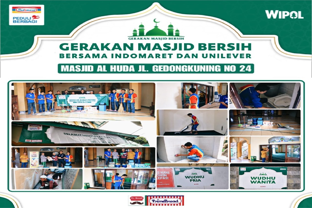 Indomaret dan Unilever Indonesia Lakukan Bersih-Bersih Masjid dalam Rangkaian Gerakan Masjid Bersih 2025
