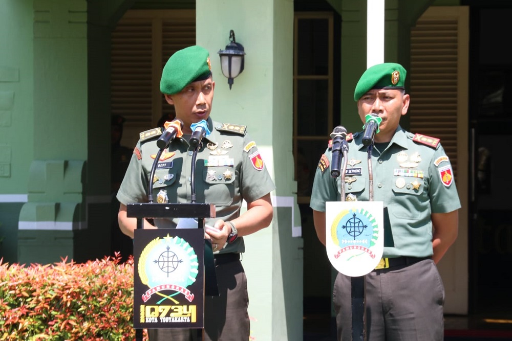 Letkol Arif Setiyono Resmi Jabat Dandim Jogja, Gantikan Letkol Devy yang Jadi Ajudan Wapres Gibran