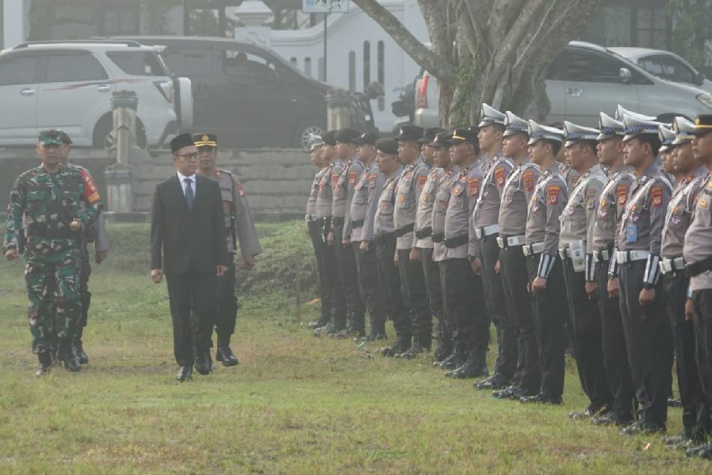 Cek Kesiapan Pengamanan Lebaran, Apel Pasukan Digelar di Alun-Alun Wonosari