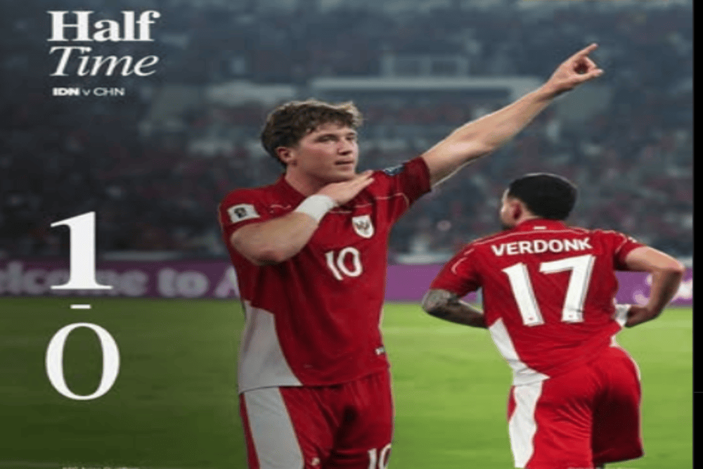 Hasil Indonesia vs China, Gol Penalti Ole Romeny Bawa Indonesia Unggul 1-0 di Babak Pertama