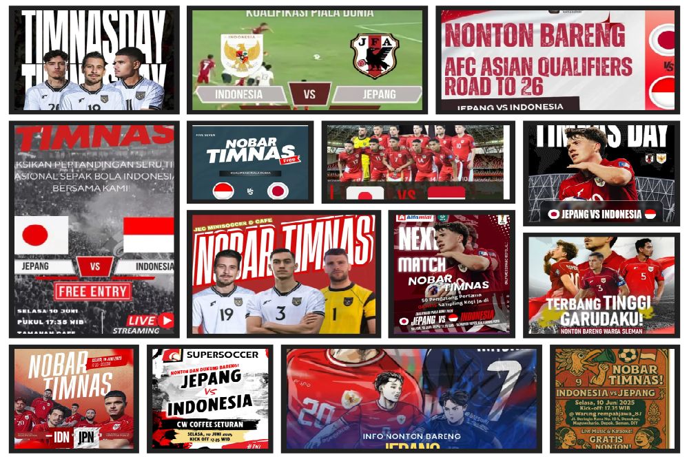 Lokasi Nonton Bareng Timnas Indonesia Vs Jepang di Jogja dan Sekitarnya, Selasa 10 Juni 2025