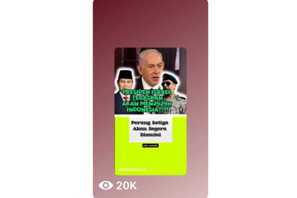 CEK FAKTA: Perdana Menteri Israel Akan Jadikan Indonesia Target Selanjutnya