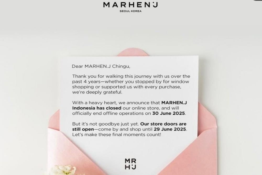 Mulai Hari Ini! Marhen J Toko Tas Ala Idol Korea Menutup Semua Gerai di Indonesia