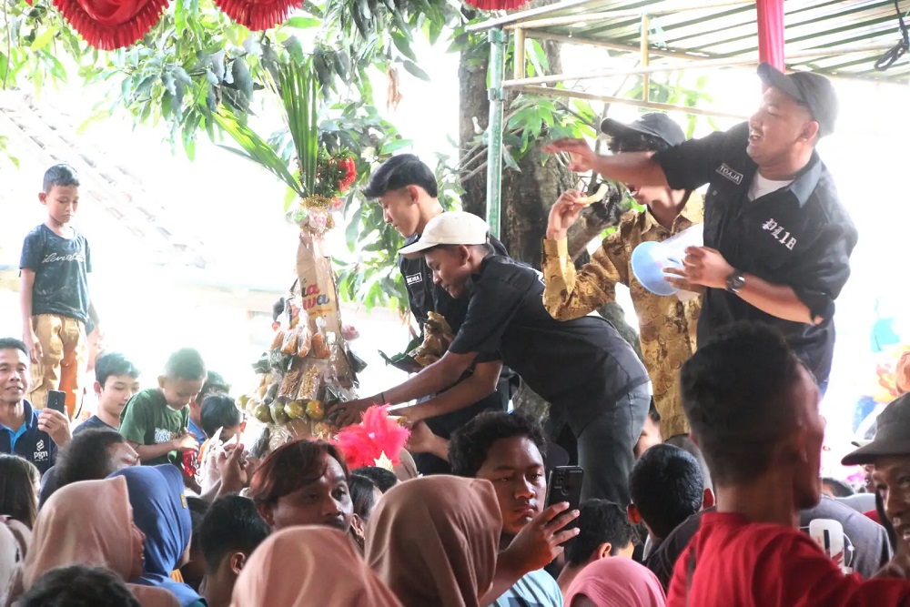 Grebeg Sura Tanjungsari Dlimas Klaten, Warga Berebut Gunungan
