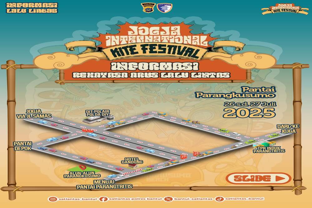 Ada Jogja International Kite Festival (JIKF) 2025, Begini Rekayasa Lalu Lintas yang Dilakukan Oleh Polres Bantul