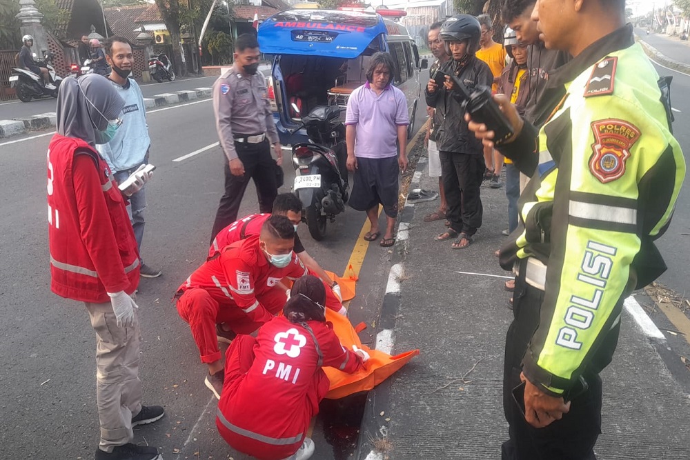 Kecelakaan Tunggal di Sewon Bantul, Pemboncong Motor Meninggal di Lokasi Kejadian