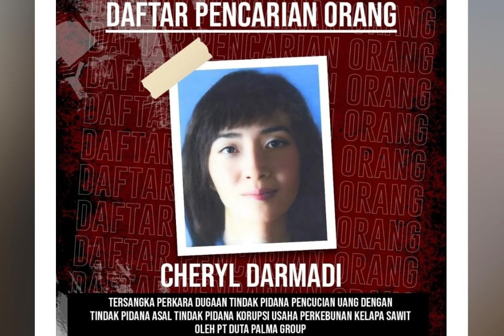 Kejagung Tetapkan Cheryl Darmadi DPO TPPU Korupsi Duta Palma