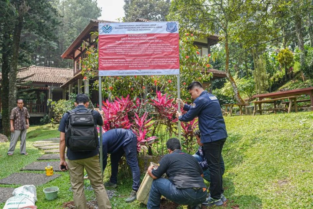 Mencemari Lingkungan, KLH Segel 4 Hotel di Puncak Bogor, 18 Lainnya dalam Pemeriksaan