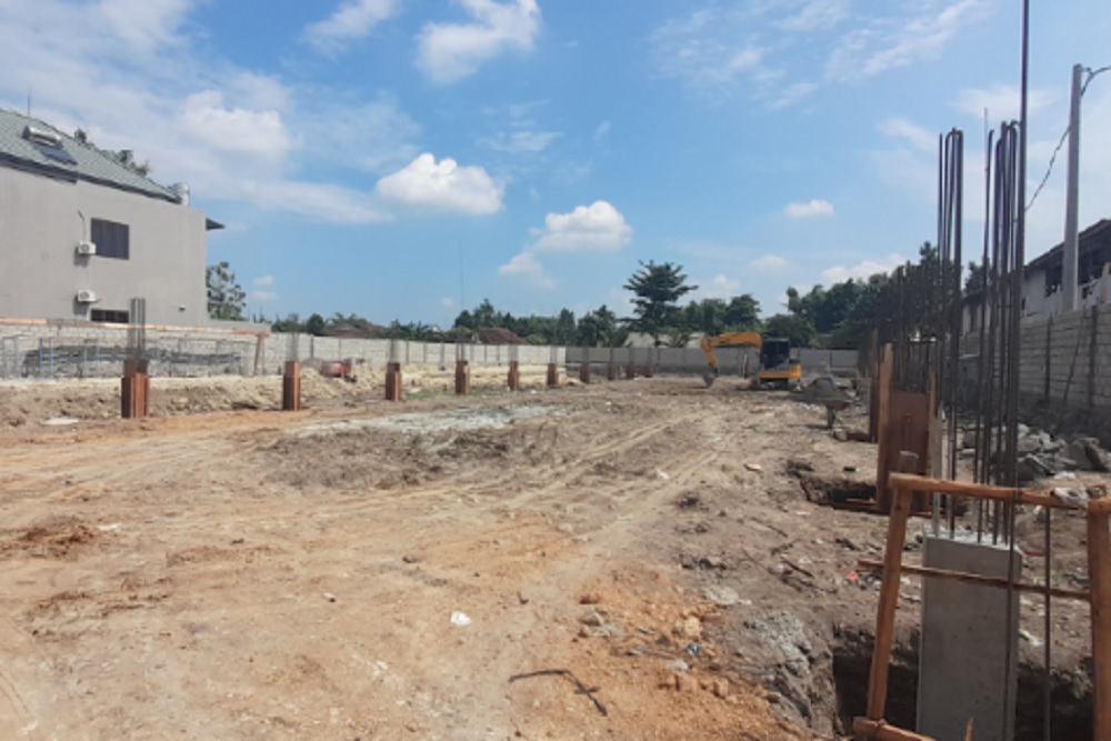 Progres Pembangunan Hanggar ITF Pasar Niten Hampir Rampung