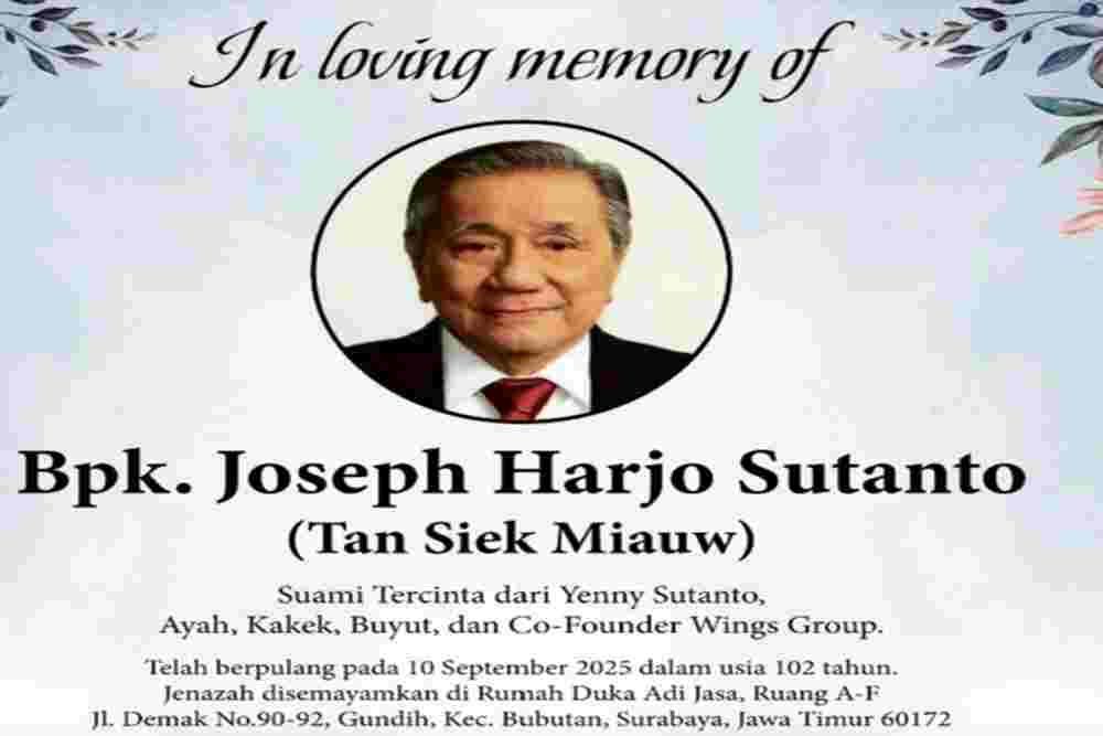 Pendiri Wings Group, Harjo Sutanto Meninggal Dunia