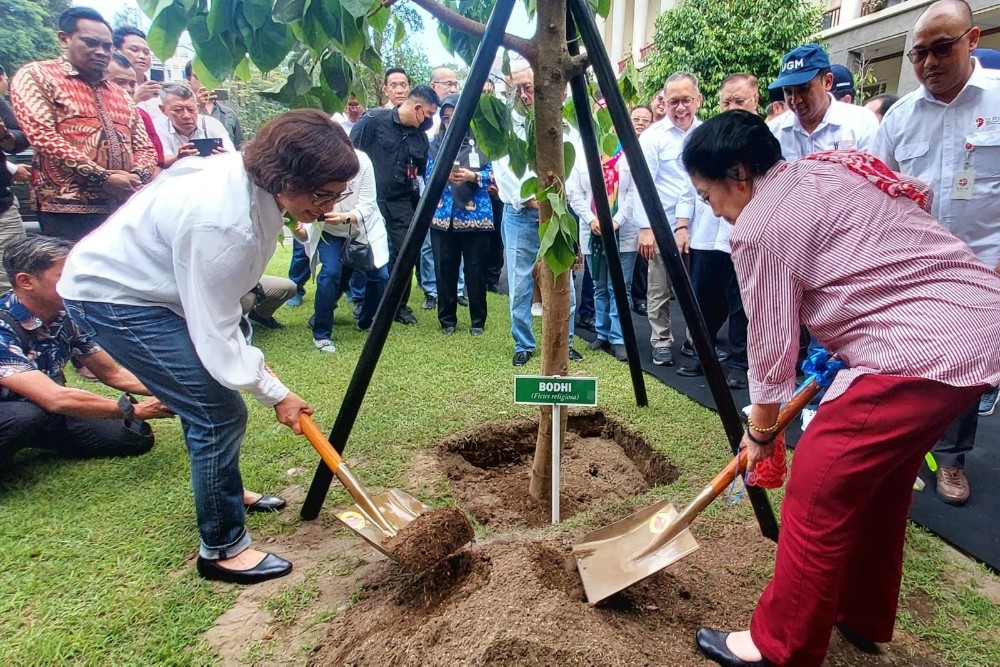 Megawati Soekarnoputri Tanam Pohon Bodhi di UGM, Ini Maknanya