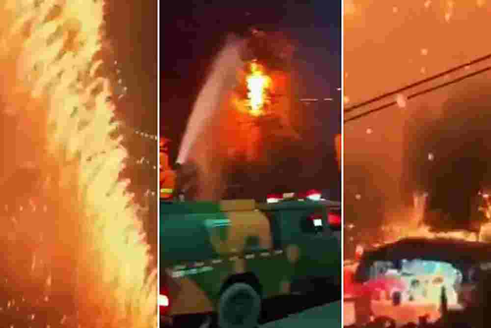 Detik-Detik Drone Show Liuyang Berubah Jadi Petaka