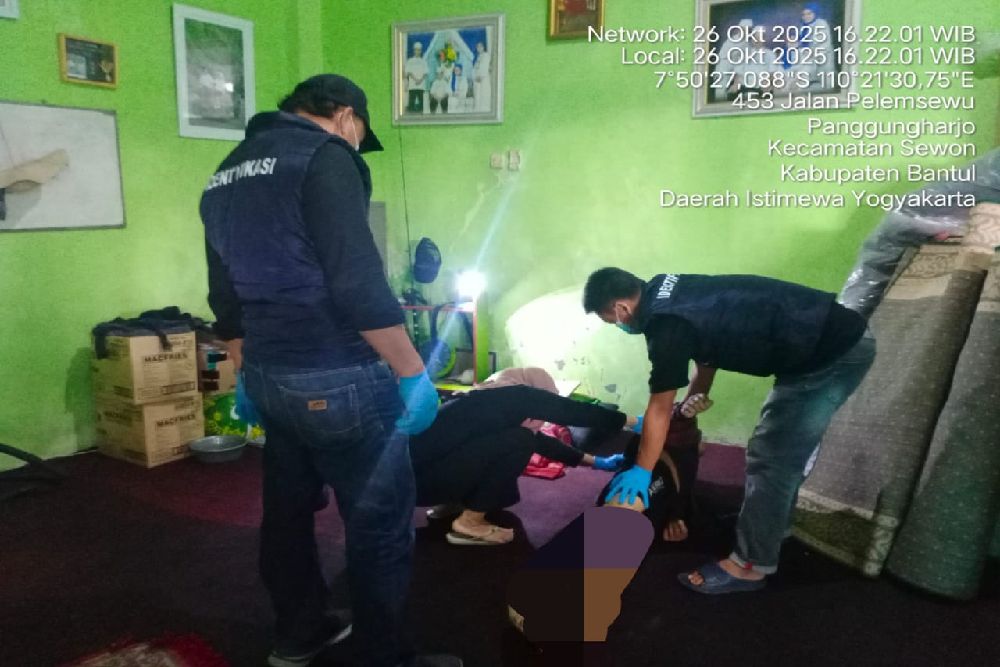 Warga Sewon Ditemukan Meninggal dengan Mulut Berbusa