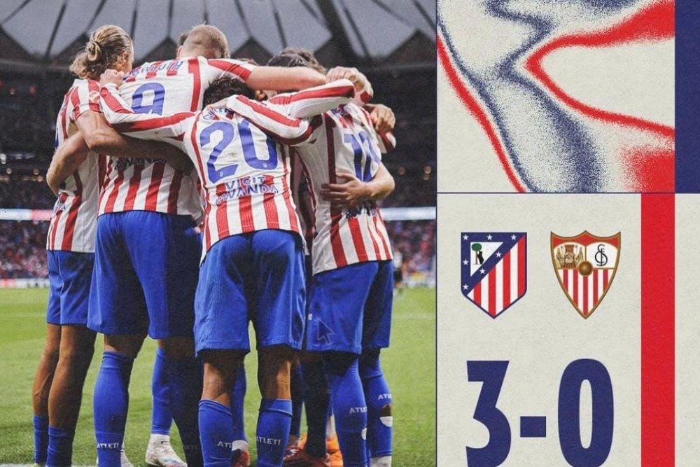 Atletico Madrid vs Sevilla Skor 3-0, Julian Alvarez Cs Menang Telak