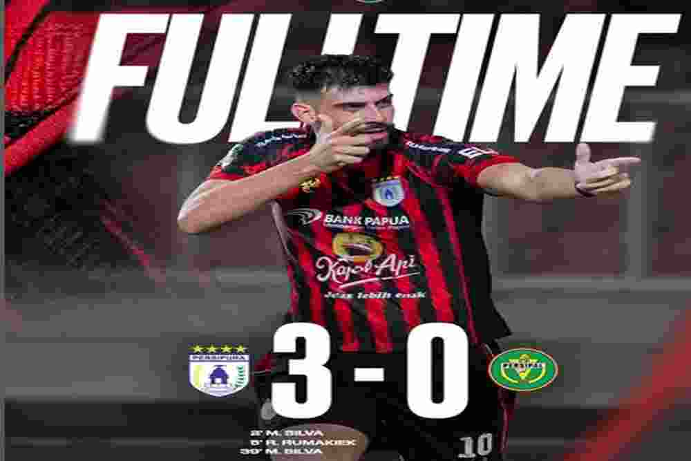 Persipura Hajar Persipal 3-0, Naik ke Peringkat Kedua