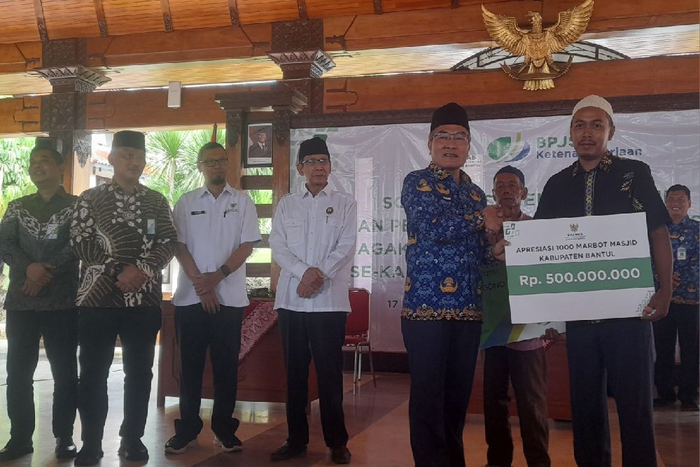 1.000 Marbot Bantul Dapat Perlindungan JKK dan JKM