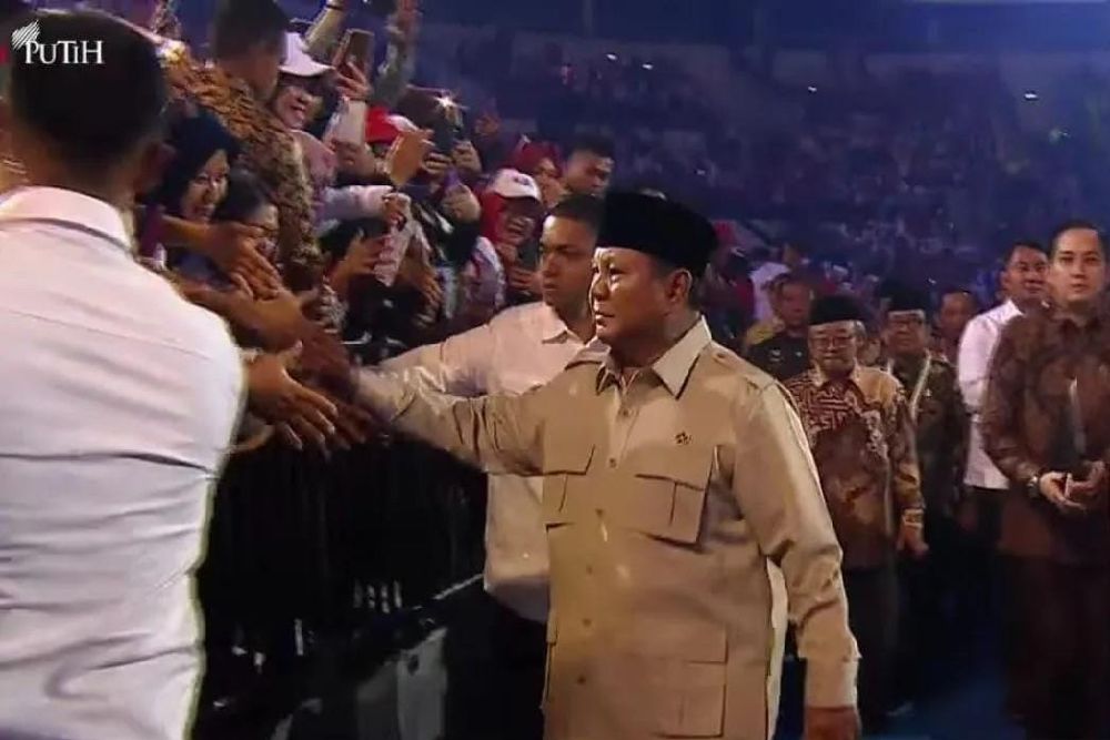 Prabowo Hadiri Puncak HGN 2025 di Indonesia Arena