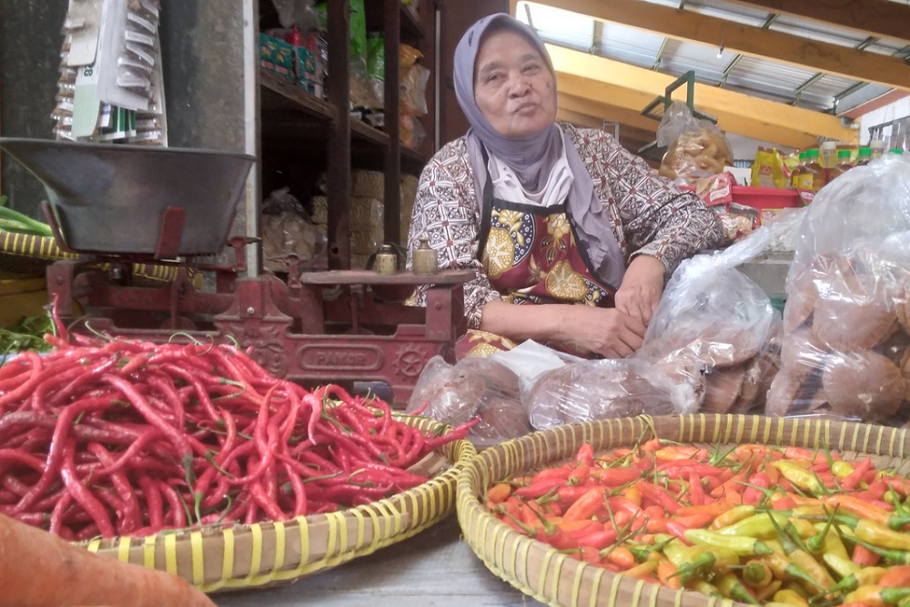 Harga Cabai di Pasar Tradisional Bantul Turun, Penjualan Masih Lesu