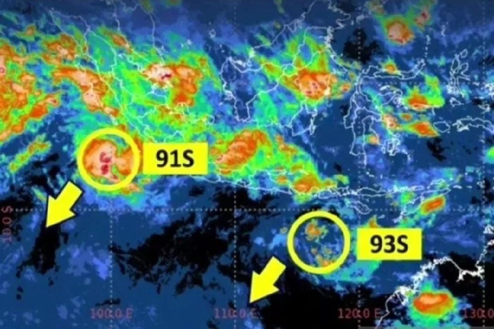 Dua Bibit Siklon Muncul di Samudra Hindia, BNPB: Waspada Cuaca Ekstrem