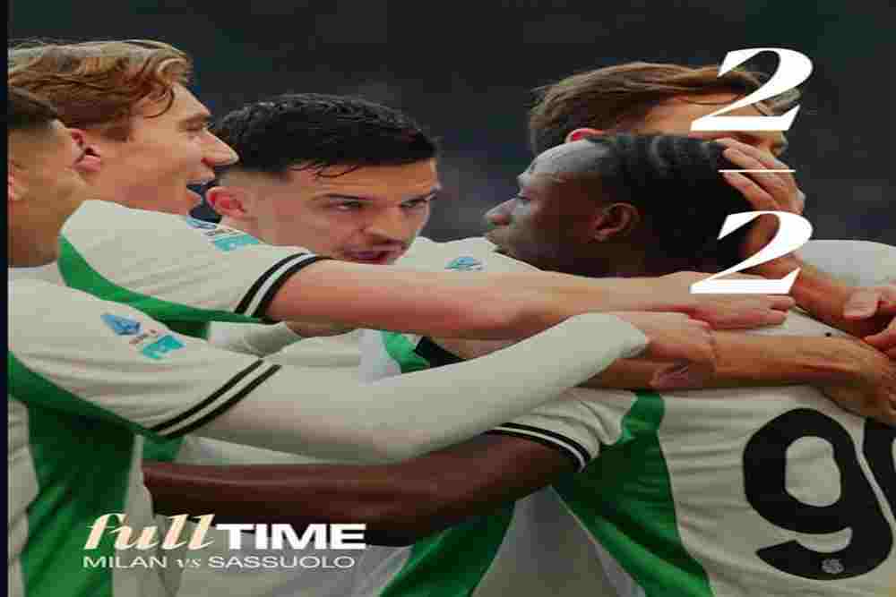 AC Milan Ditahan Sassuolo 2-2, Puncak Klasemen Tetap Aman
