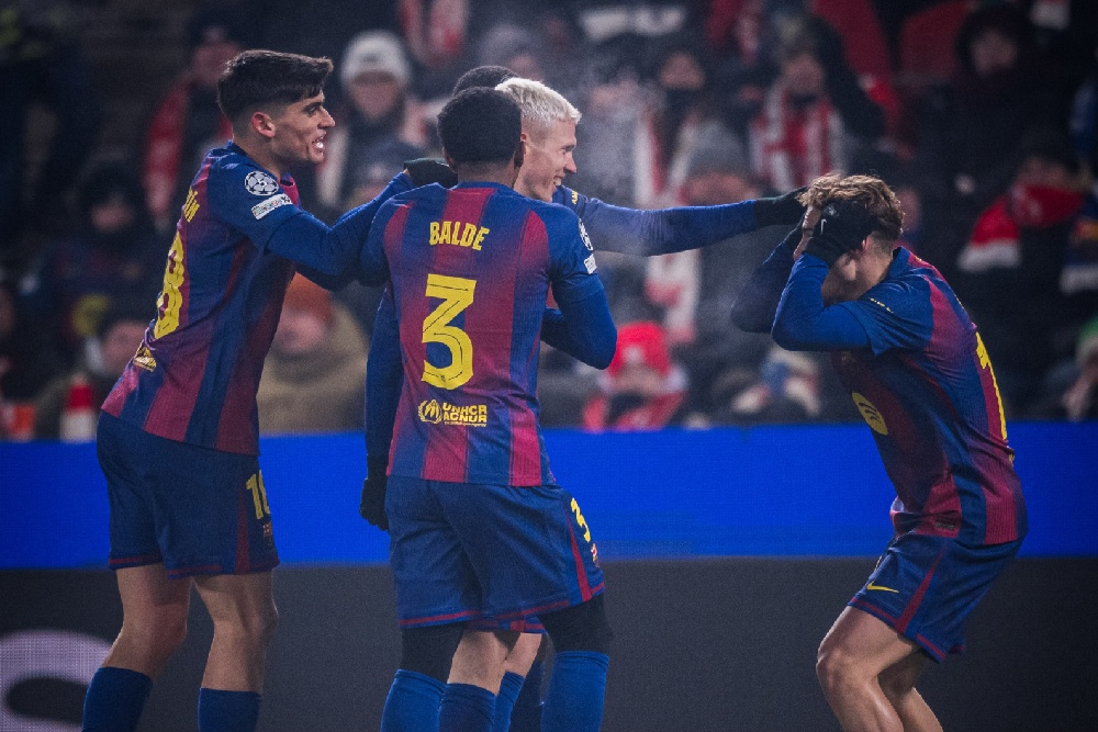 Bangkit di Babak Kedua Liga Champions, Barcelona Tundukkan Slavia 4-2