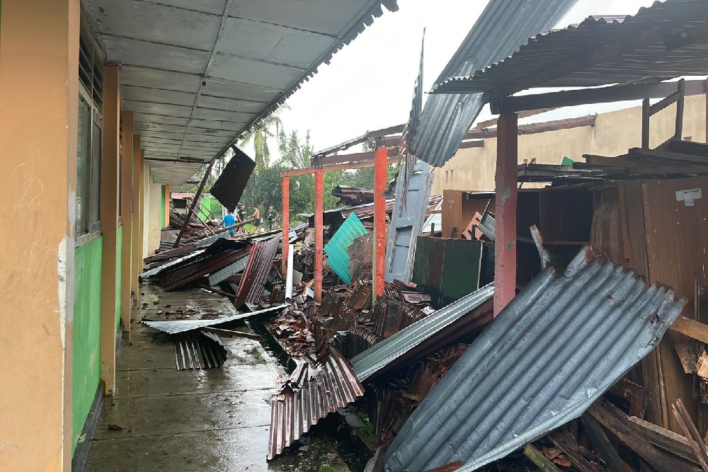 Terjangan Hujan Deras, Fasilitas SMPN 2 Kalasan Rusak