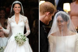 Bedanya Gaun Pengantin Meghan Markle dan Kate Middleton