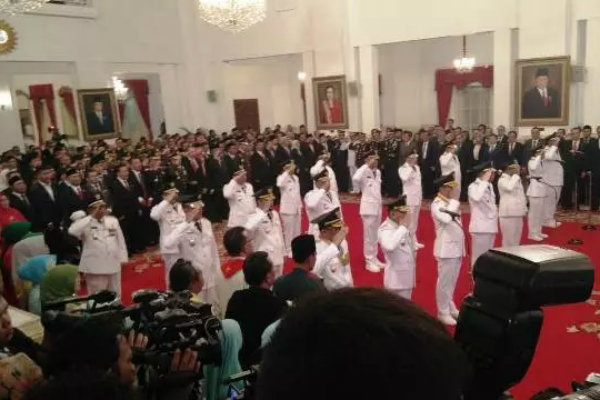 Sembilan Gubernur dan Wakil Gubernur Terpilih Dilantik Presiden Jokowi
