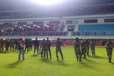 Puluhan Provokator Diamankan Saat Ricuh Laga PSS vs Arema FC di Maguwoharjo