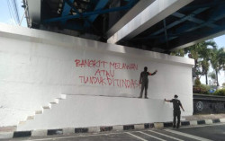 Dinilai Provokatif, Grafiti di Jembatan Kewek Dihapus