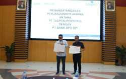 Pererat Kerjasama, PT Taspen (Persero) dan Bank BPD DIY Tandatangani Kerja Sama
