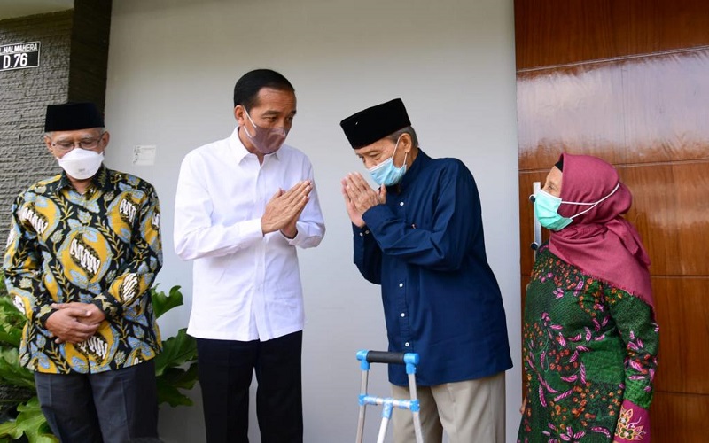 Presiden Jokowi Jenguk Buya Ahmad Syafi’I Ma’arif