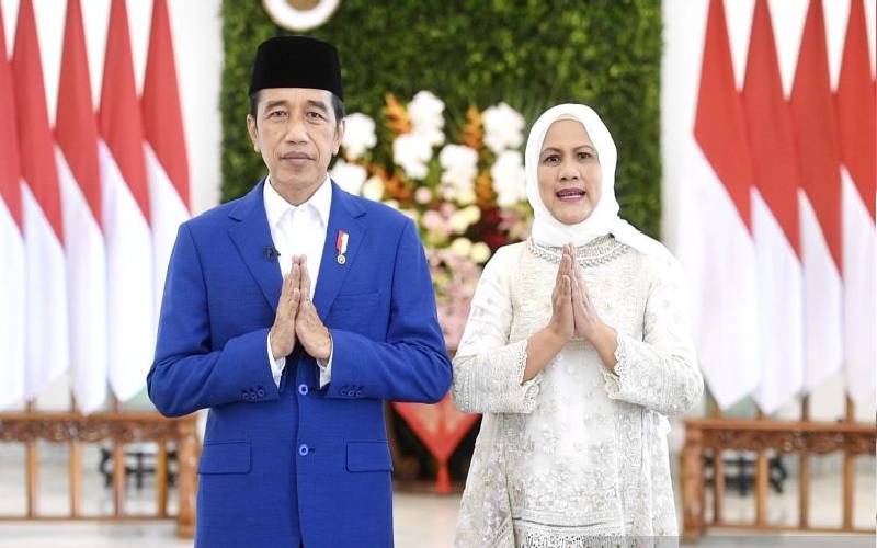 Ucapkan Idulfitri, Jokowi Bersyukur Warga Bisa Mudik