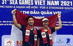 Sea Games 2021: Christopher/Aldila Pertahankan Emas Ganda Campuran Tenis
