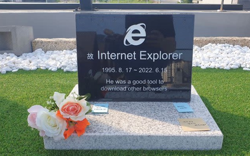Viral! Ada Kuburan Internet Explorer di Korea Selatan