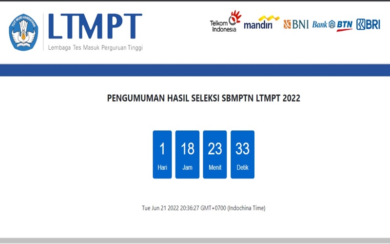 Catat Link Pengumuman UTBK SBMPTN 2022 di LTMPT dan Link Mirrornya