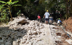 Padat Karya di Bakal Dukuh Argodadi Bantul, Pembangunan Drainase Efektif Cegah Banjir