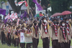 Upacara Hari Pramuka Ke-61 di Bantul Berlangsung Secara Luring