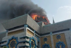 Terbakar, Kubah Masjid Jakarta Islamic Center Ambruk