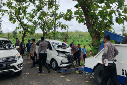 Sopir Mengantuk, Mobil Penuh Penumpang Tabrak Pohon di Pinggir Jalan