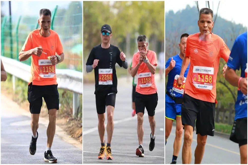 Jadi Kontroversi, Pria Ini Lari Maraton Sambil Merokok