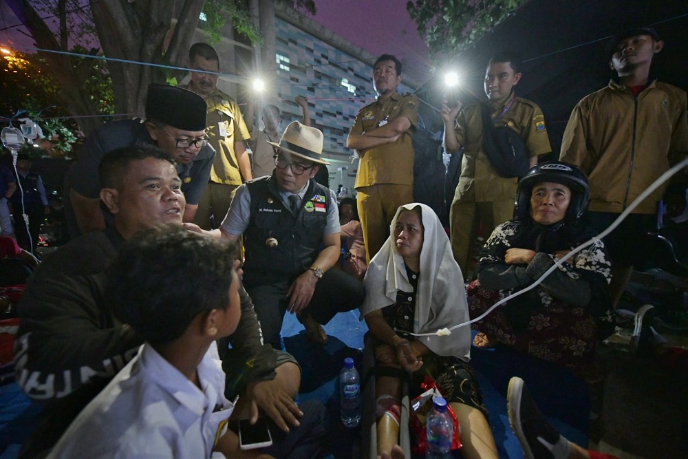 Ridwan Kamil Sesalkan Pencabutan Label Pemberi Bantuan Tenda di Gempa Cianjur