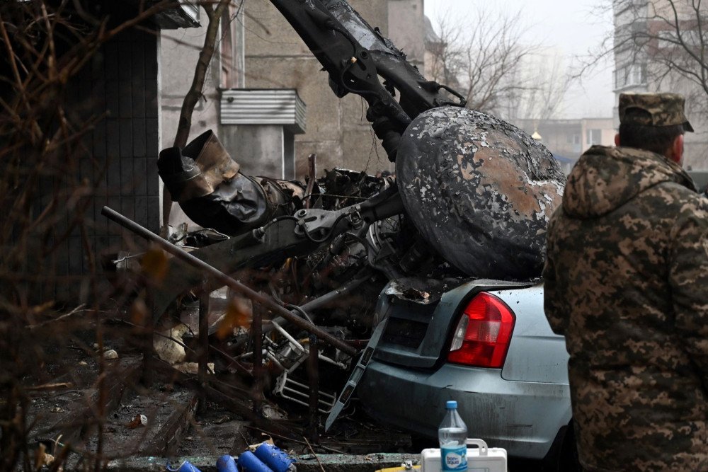 Mendagri Ukraina Tewas dalam Kecelakaan Helikopter Saat Menuju Zona Tempur