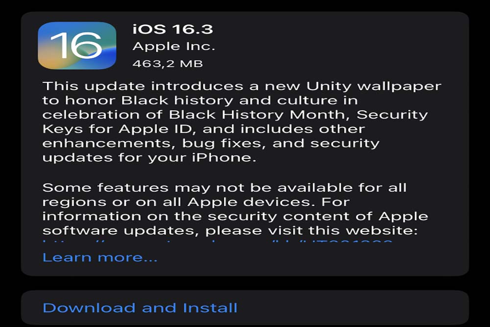 Apple Resmi Rilis iOS 16.3, Ini Fitur Barunya